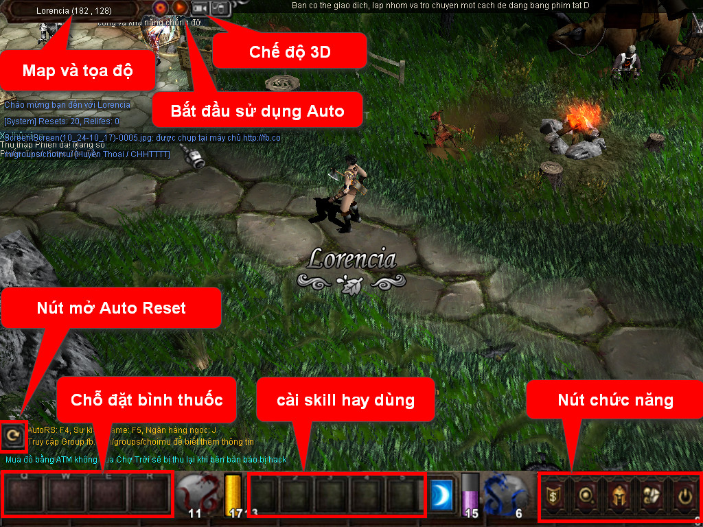 Chức năng chính của Game MU Bắc Nam